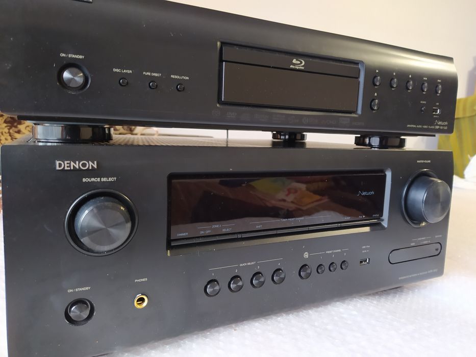 Kino domowe Denon+5 głośników Wharfedale Wharfedale, idealny stan jak