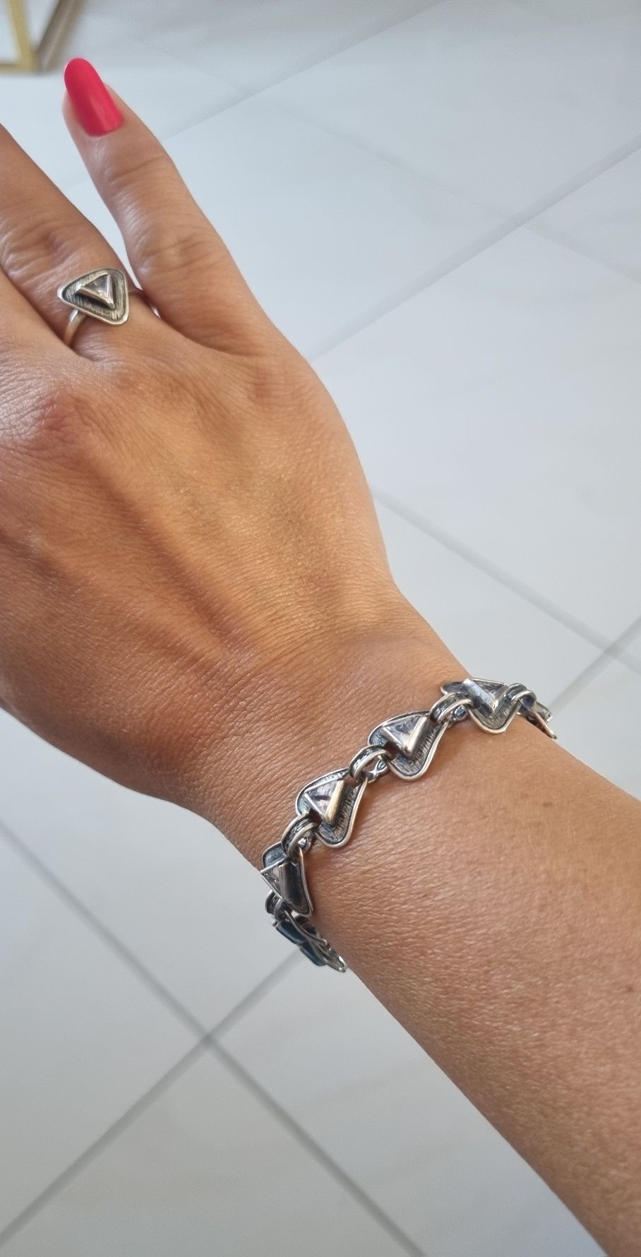 Srebrna bransoletka vintage 925