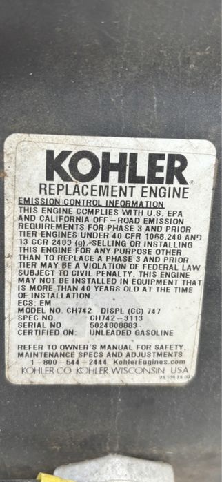 Silnik Kohler Command CH 742 36,5mm X 113mm
