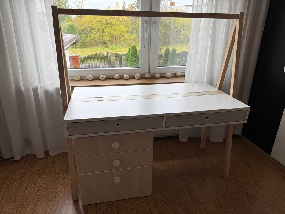 Biurko szkolne dwustronne + szafka