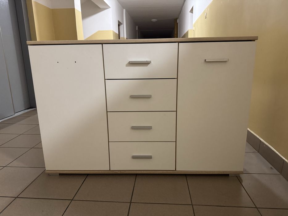 Komoda dąb sonoma i biel