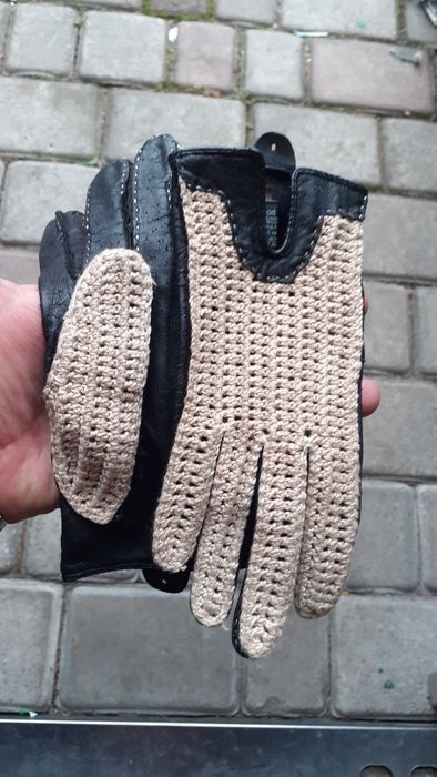 Перчатки для вождения Dents(Великобритания), черная кожа S.