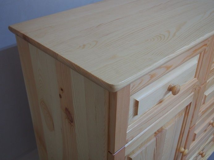 Komoda ANRA 100x100x45, drewno sosnowe, kolor sosna naturalna