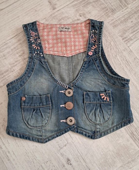 Kamizelka jeansowa next 116cm
