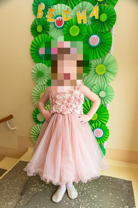 Пишна пудрова сукня 110-116