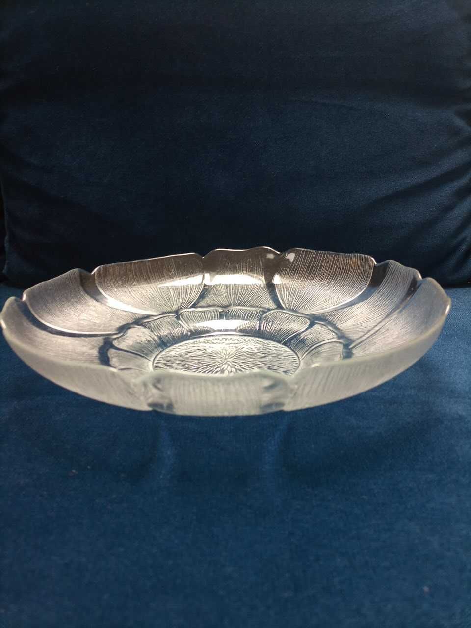 Misa szklana, patera, talerz dekoracyjny, vintage, 32cm