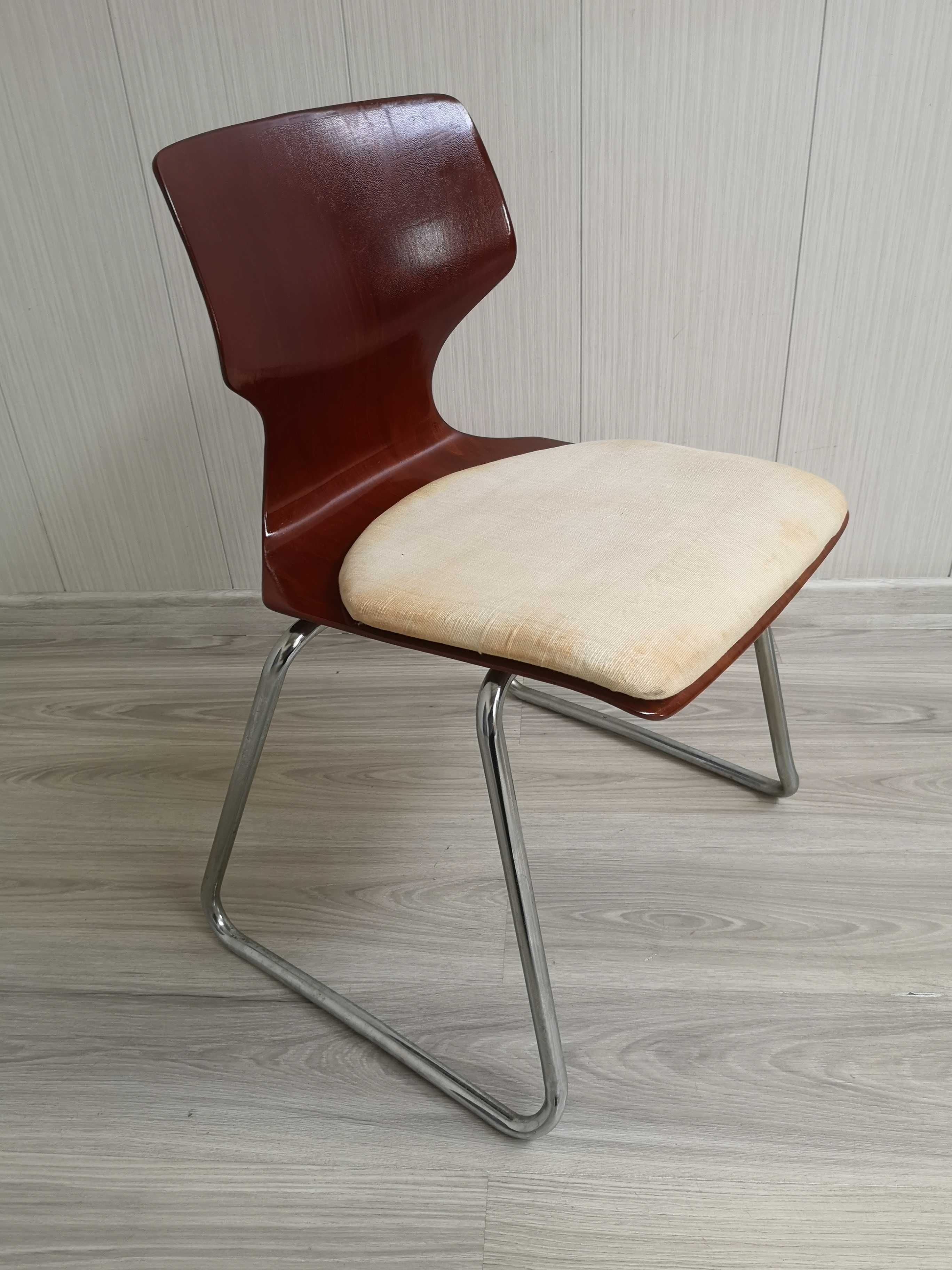 krzesło FLOTOTTO vintage lata 80 retro gięte sklejka klasyk