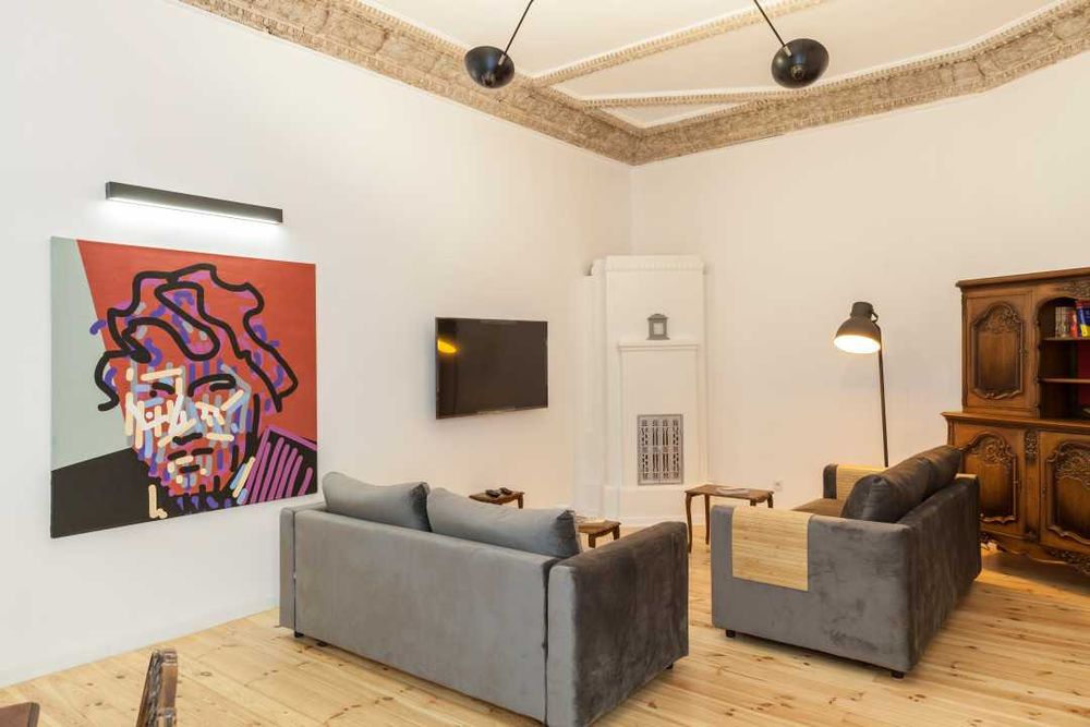 Przestronny loftowy aparament z balkonem 72m2 - Jaracza 25 - spacer 3D