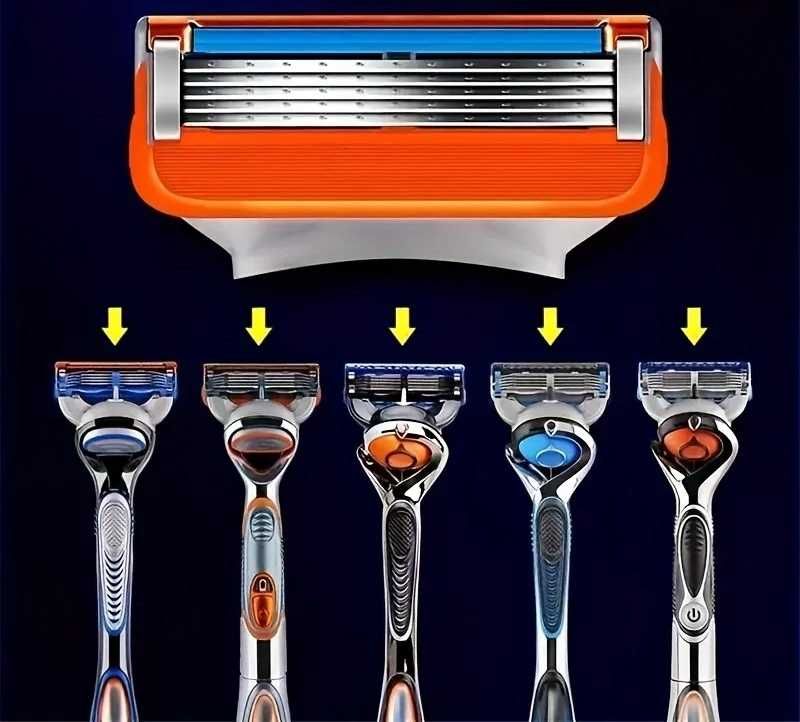 Лезвия для GILLETTE FUSION. Кассеты 4 штуки. Качество экстра.