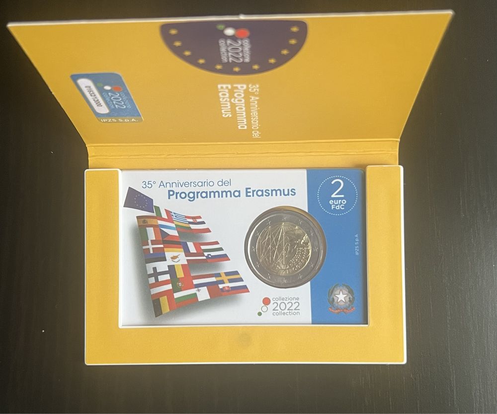 Moeda 2€ Coincard Itália - 35° Aniversário Programa Erasmus