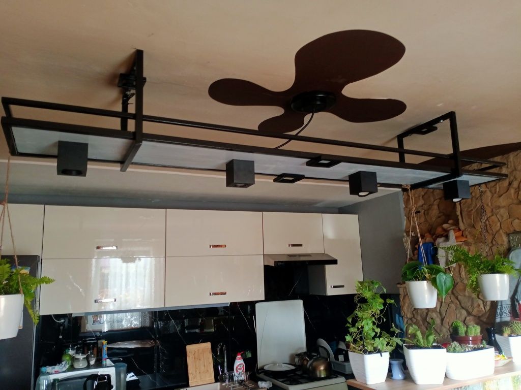 Lampa z półką loft