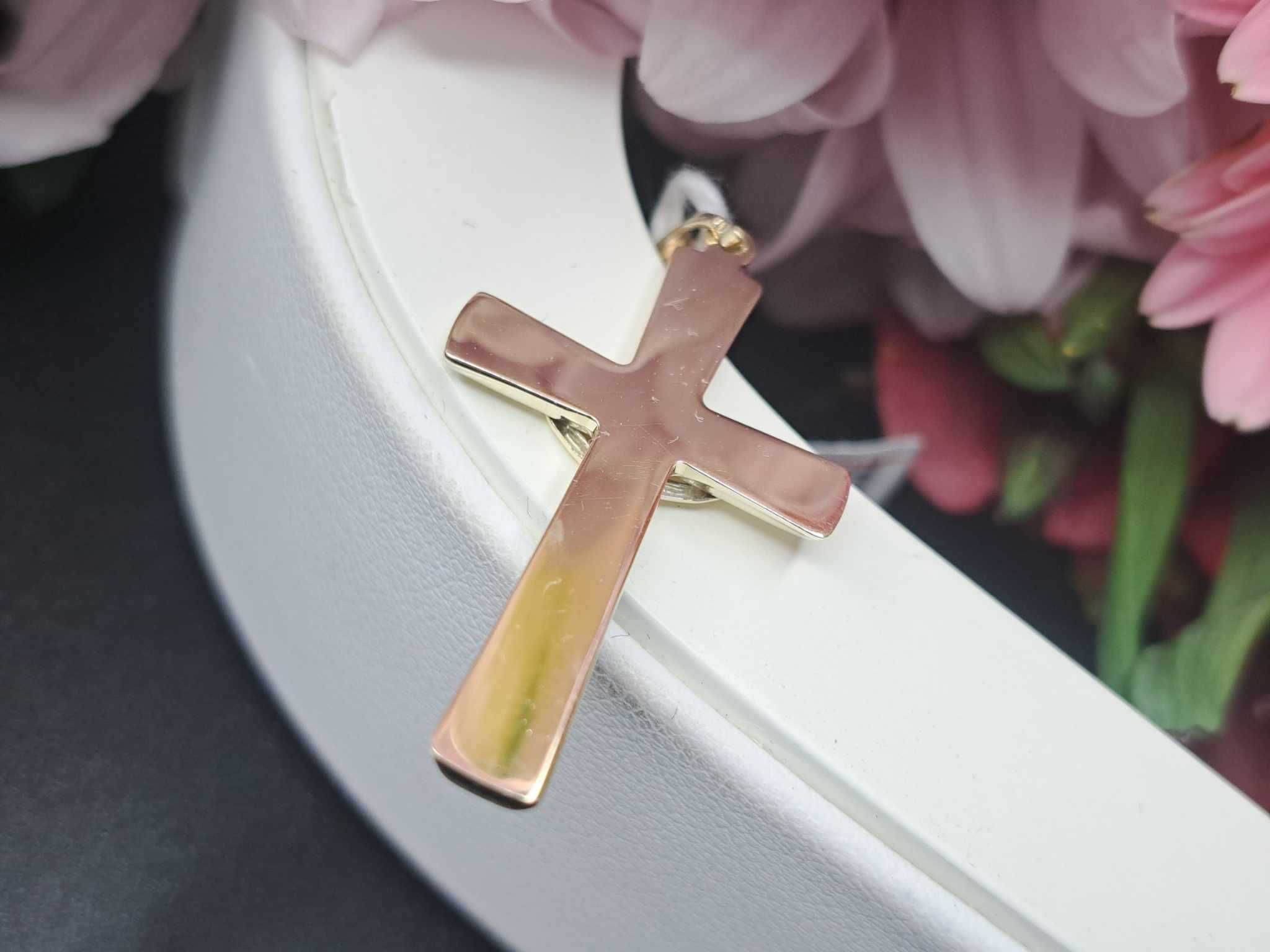 NOWA ZŁOTA ZAWIESZKA 1,50 GR. próba: 585 Krzyż Krzyżyk Komis Redi