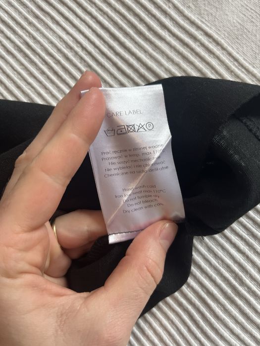 Bluzka i spodnie letnie lniane czarna myrtille