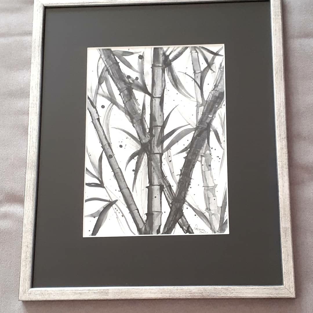 Conjunto de quadros 31x38 cm tema: "bambus"