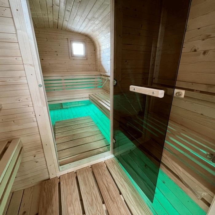 Duża Sauna ogrodowa zewnętrzna 3x2,2m Kwadro Cały komplet Leasing Raty