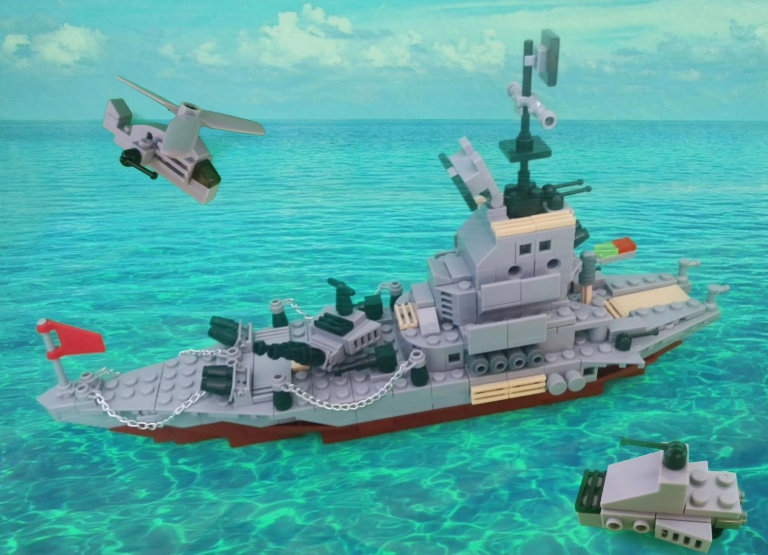 Лего конструктор военний корабель  8 в 1