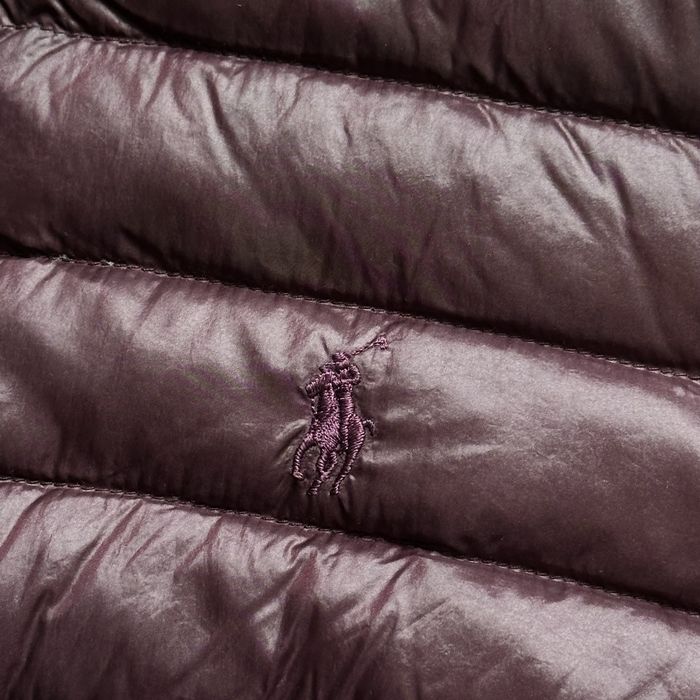 Оригинальный микропуховик Ralph Lauren Burgundy бомбер бордовый M