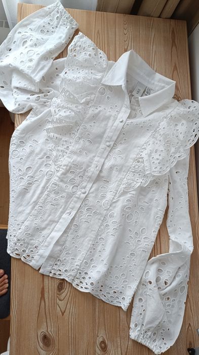 Piękna biała bluzka haft angielski xs Y.A.S.