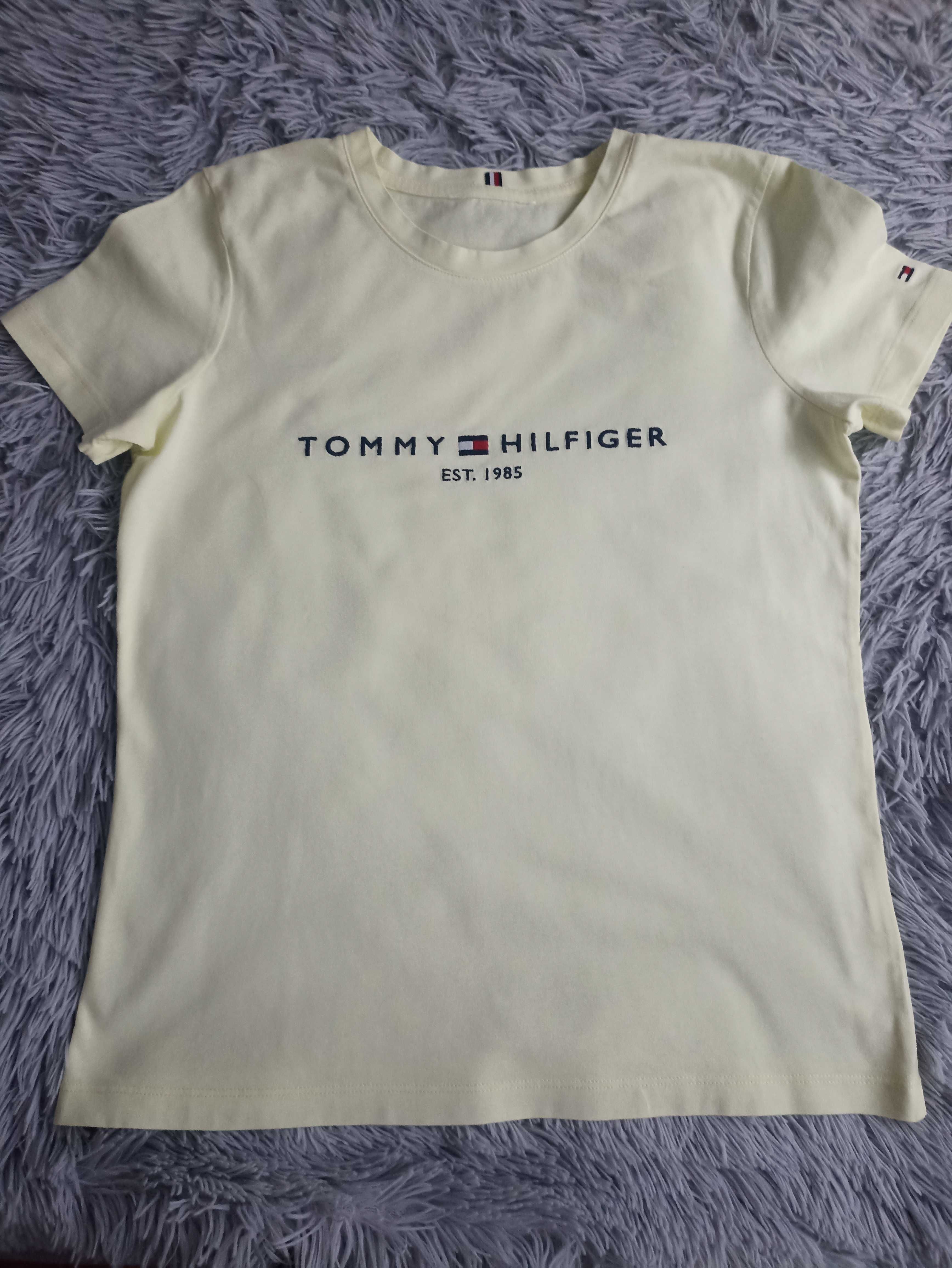 Tommy Hilfiger t-shirt damski kolor żółty rozmiar XS/S