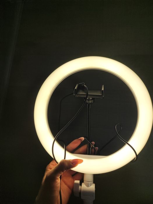 Кільцева лампа Ring Fill Light діаметром 26 см з тримачем для телефону