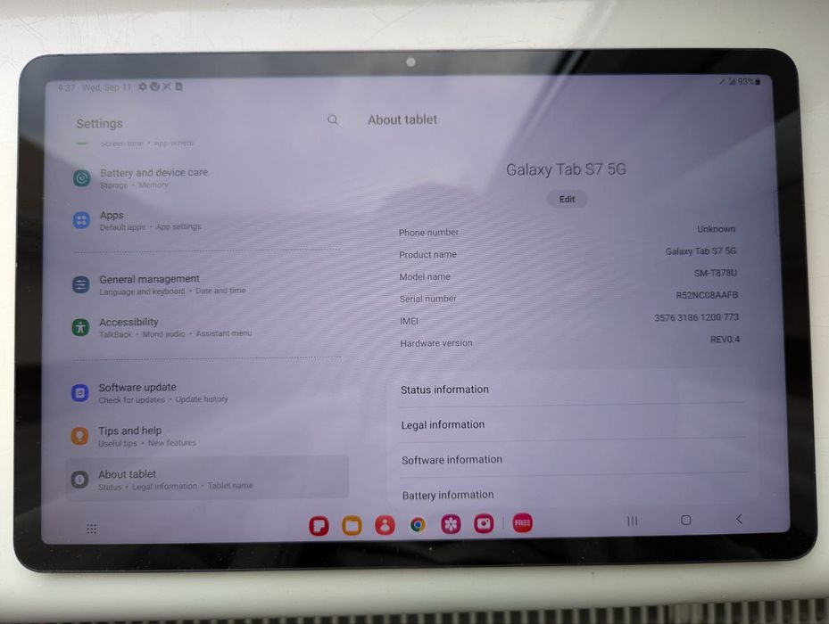 Samsung galaxy tab s7 5g