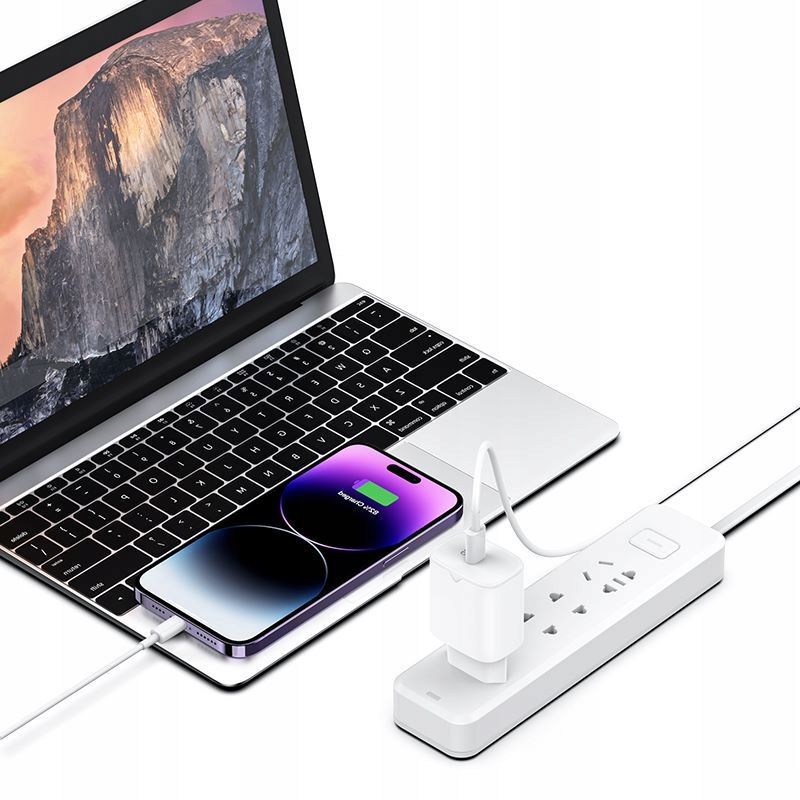 Szybka Ładowarka Sieciowa Usb C 20W Pd Qc 3.0 + Kabel Lightning