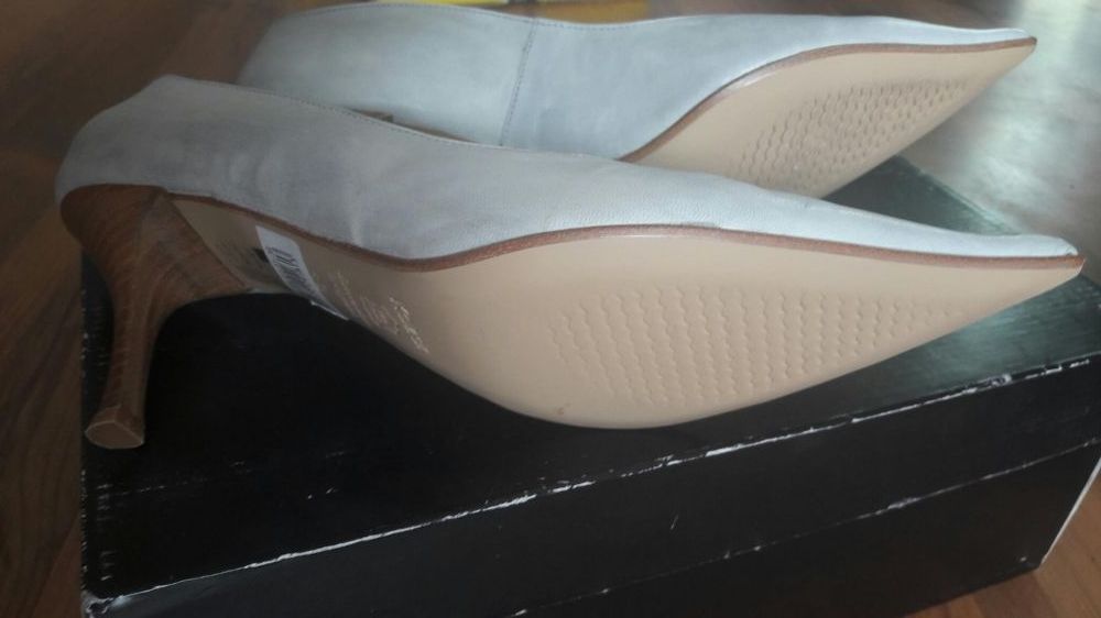 Buty NOWE szpilki KAZAR 39 szaro niebieskie