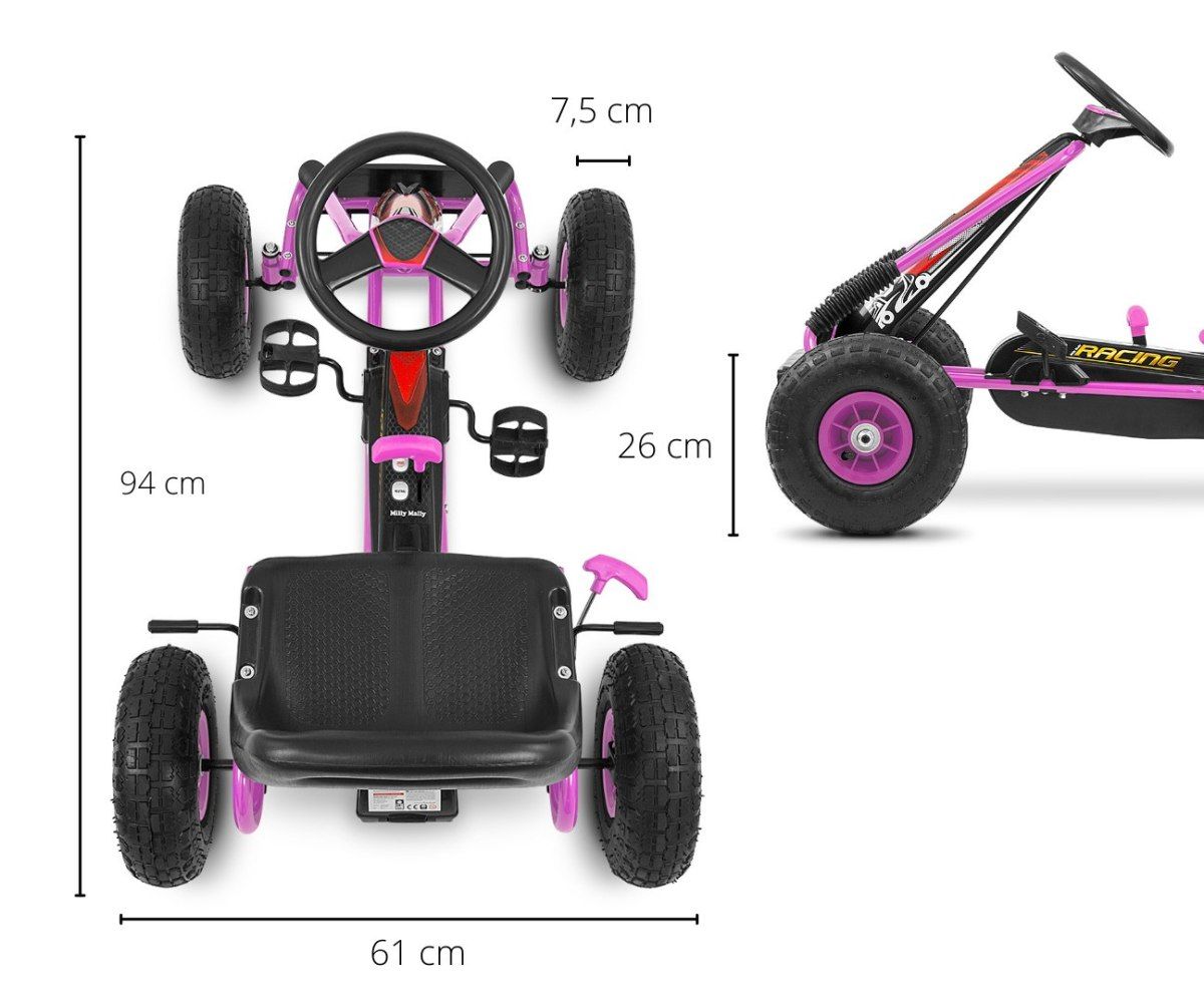Gokart Na Pedały Thor Pink