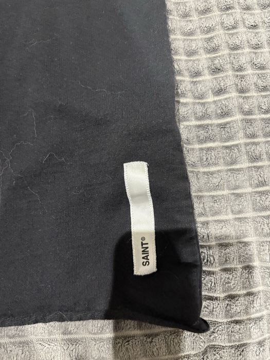 Чоловіча футболка чорна з коміром Saint Morga S