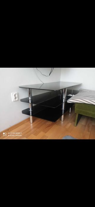 Szafka na tv szklana czarna