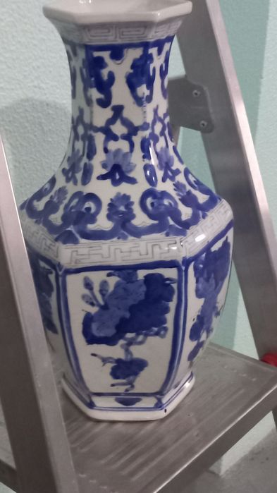 Jarrão porcelana chinesa azulão