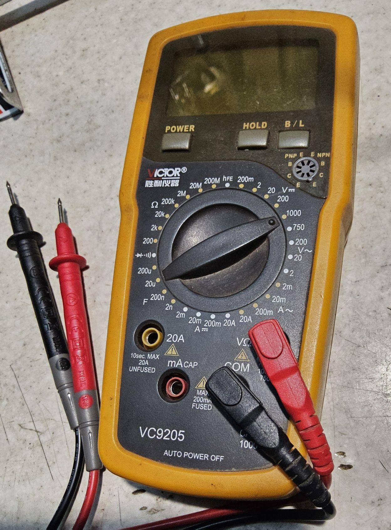 Мультиметр Victor VC9205+термопара для замера температуры