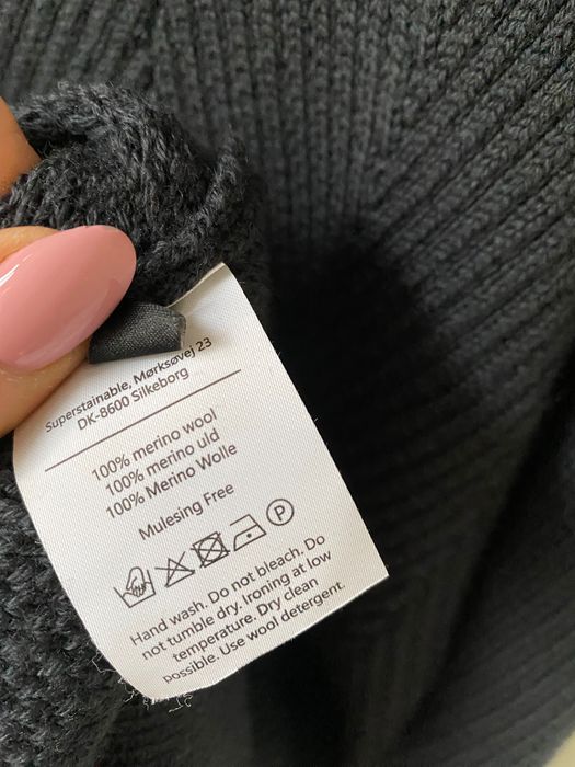 Superstainable męski sweter kardigan na suwak  L 40 100% Merino wool