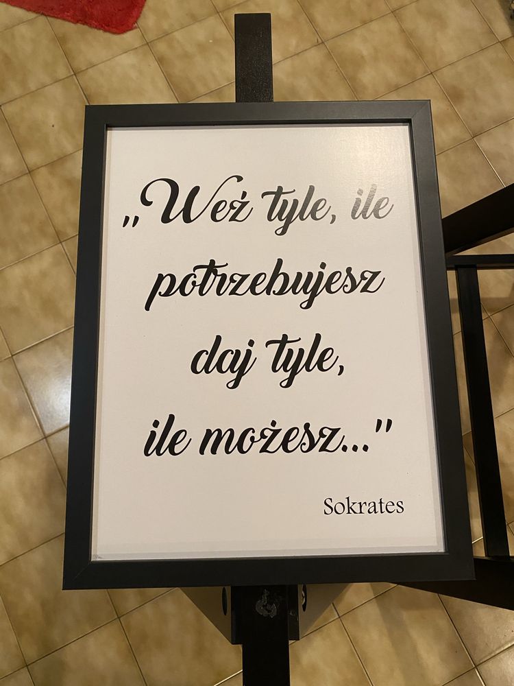 Obraz Weź Tyle, Ile Potrzebujesz Daj Tyle, Ile Możesz Sokrates