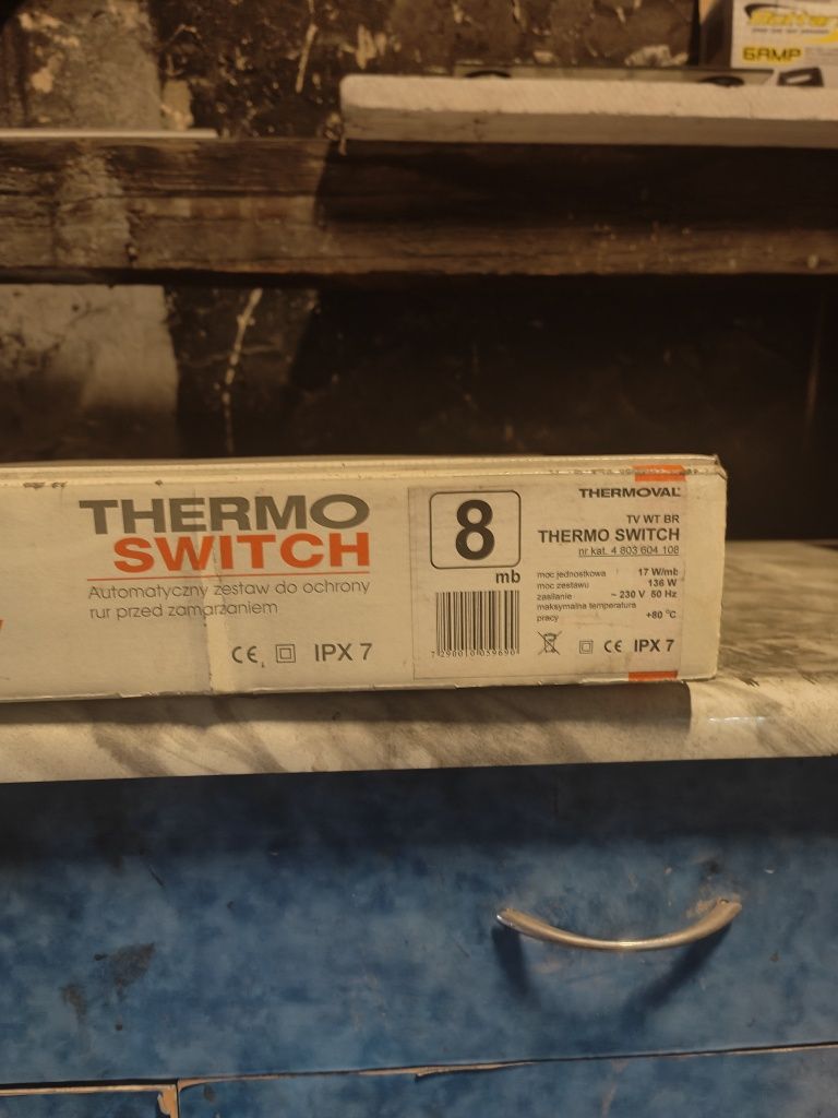 Przewód grzejny 8m 15W/m do ochrony rur TV Thermo Switch Thermoval