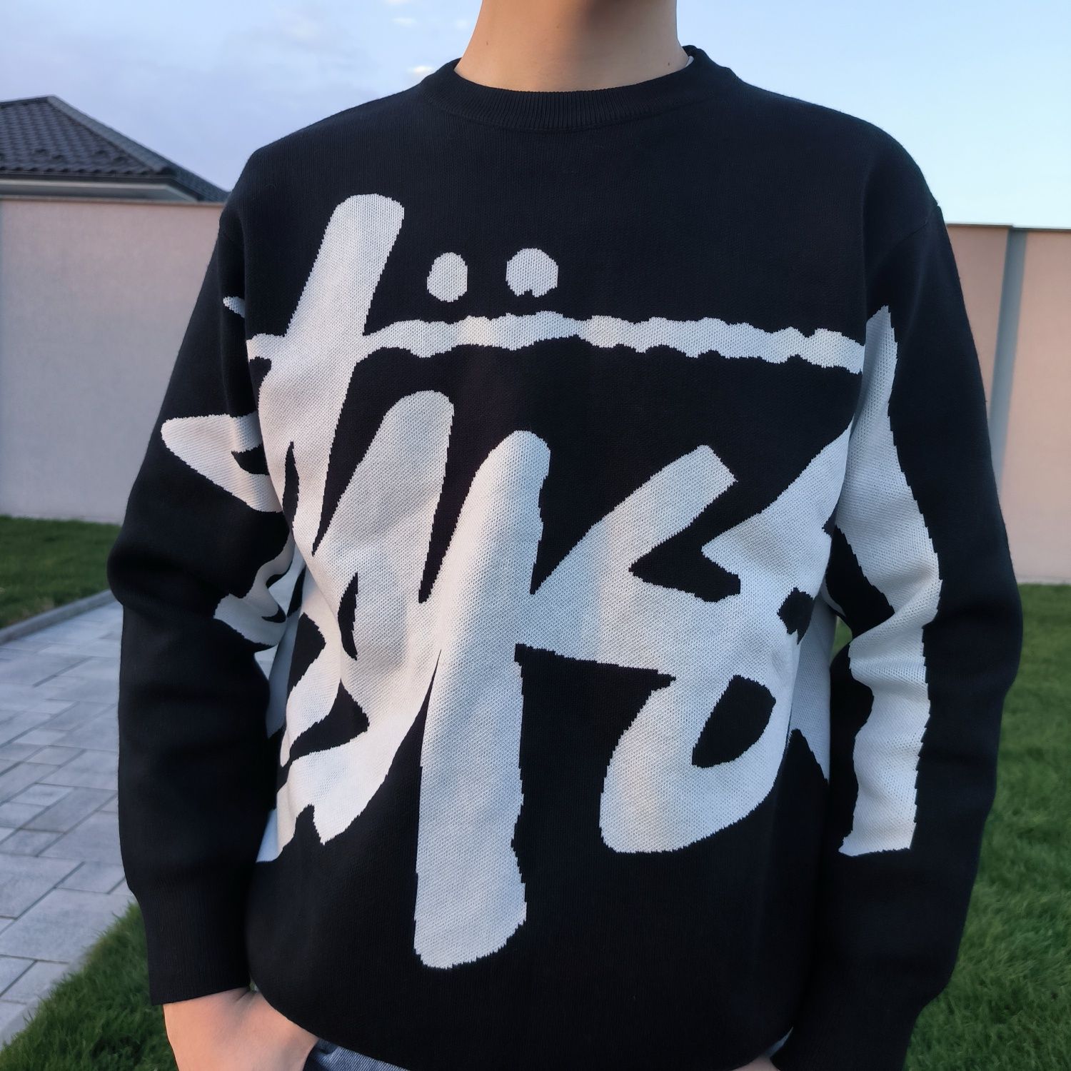 Свитер Stussy stock, черный