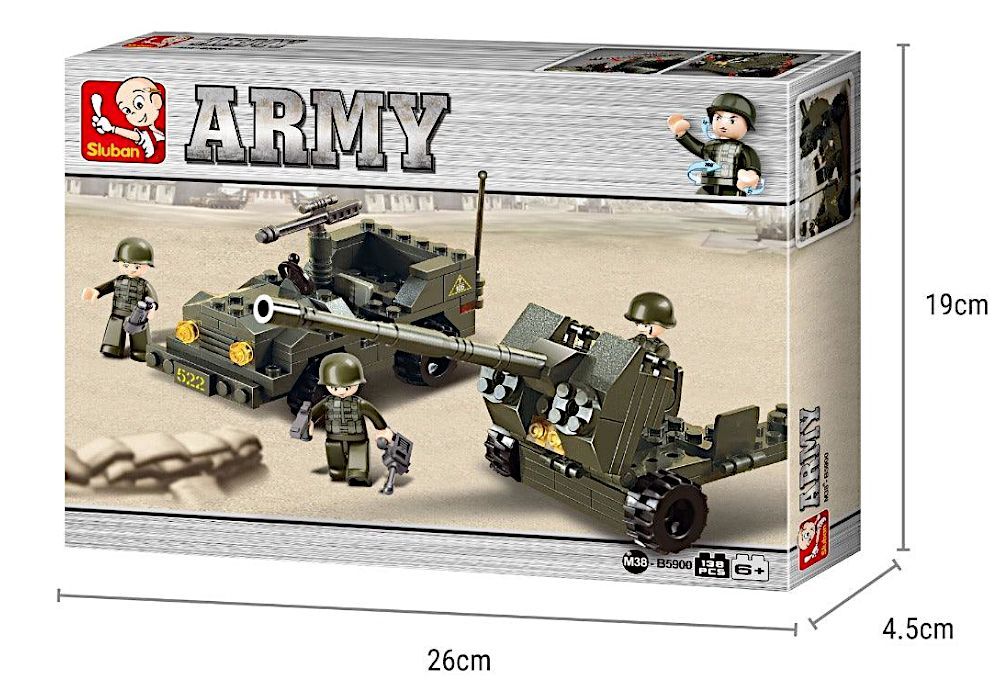 Klocki Jeep Wojskowy Armata DZIAŁO ARMIA 3 Figurki Wojsko Auto