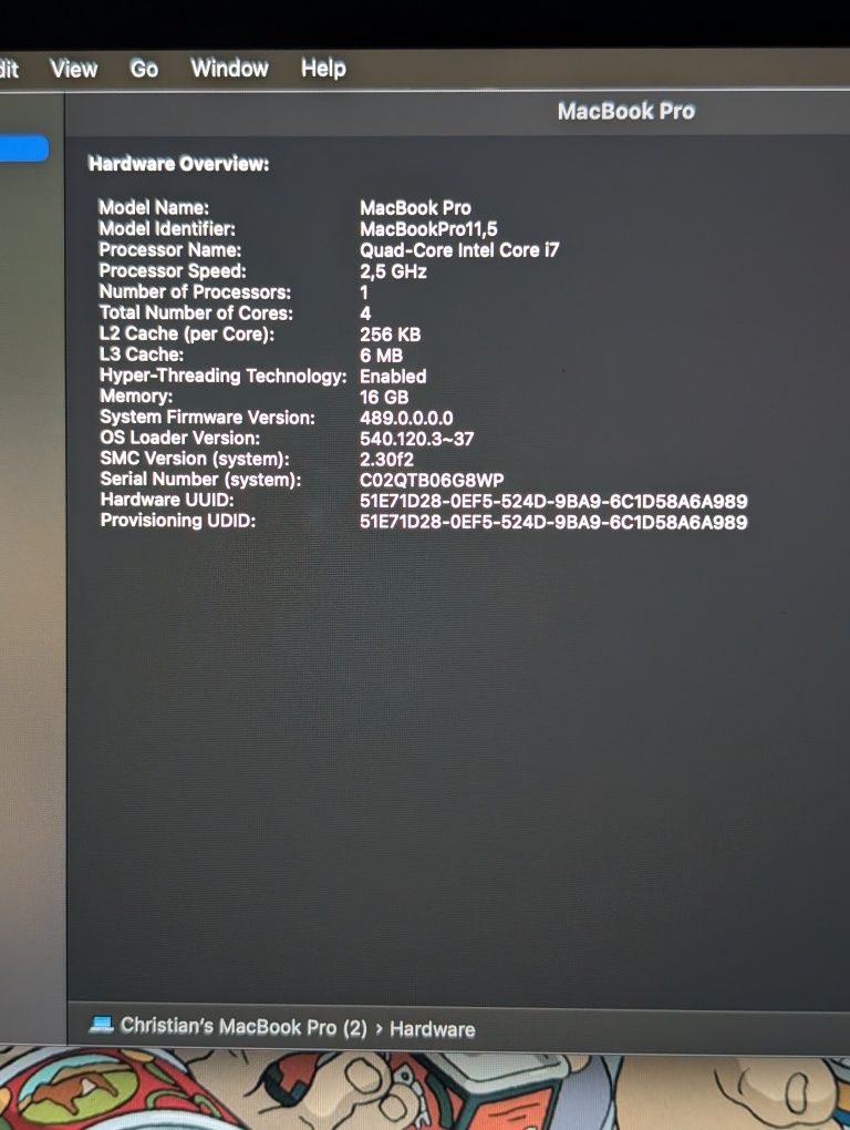 MacBook Pro (Retina, 15", Mid 2015)