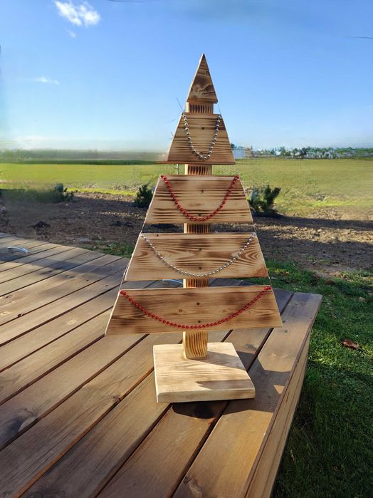 Choinka drewniana ozdobna