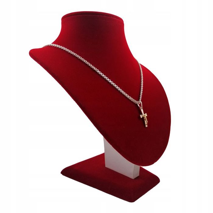 Biżuteria Dziecięca Srebrny Łańcuszek Bismark Zawieszka Krzyż Krzyżyk