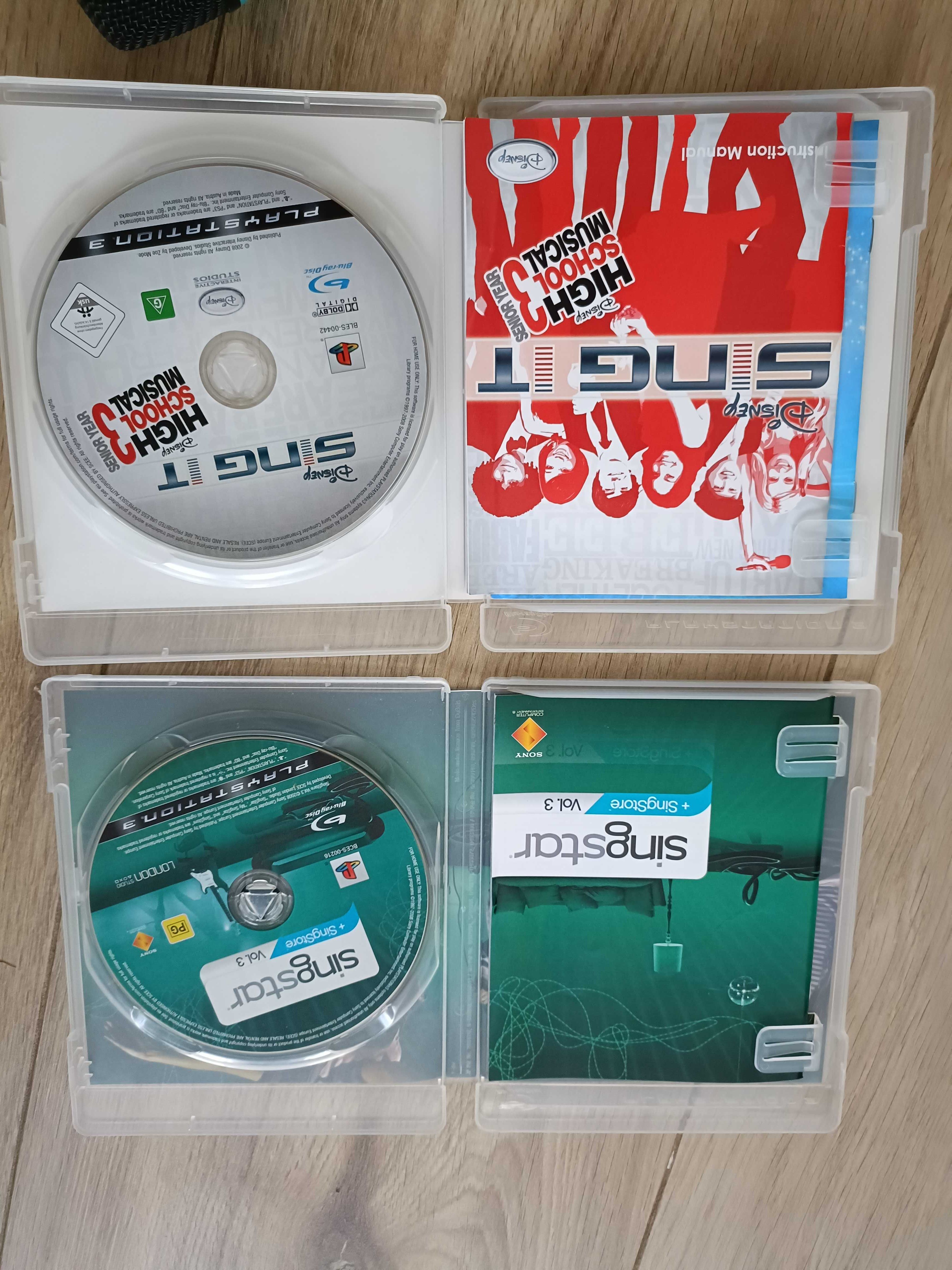 Gra Ps3 / Ps 3 - Zestaw - 2 x mikrofon Singstar , 2 x gra , adapter