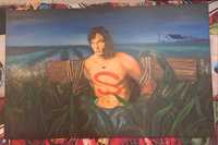 Pintura óleo Smallvile Clark Kent Superman 110cmX 70cm (DC comics)