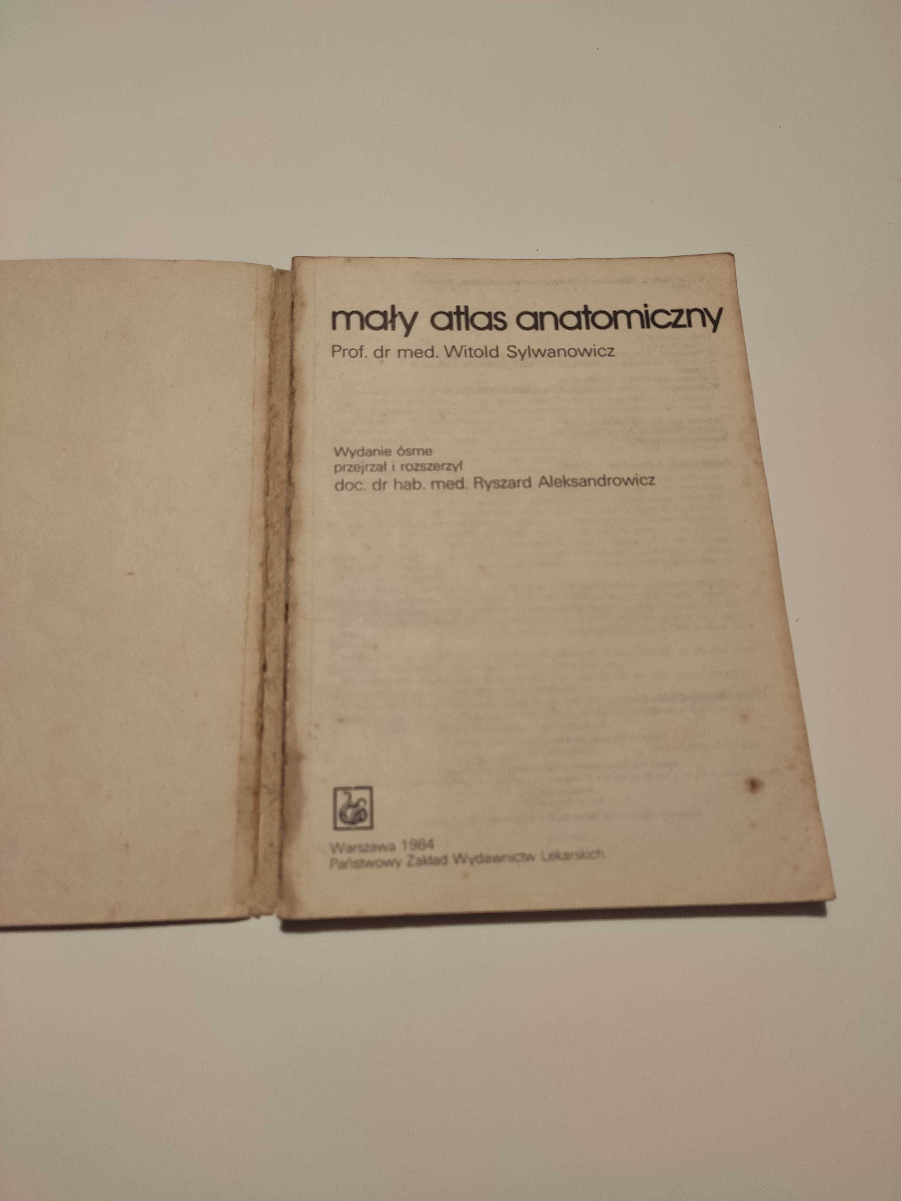 Mały atlas anatomiczny Witold Sylwanowicz 1984
