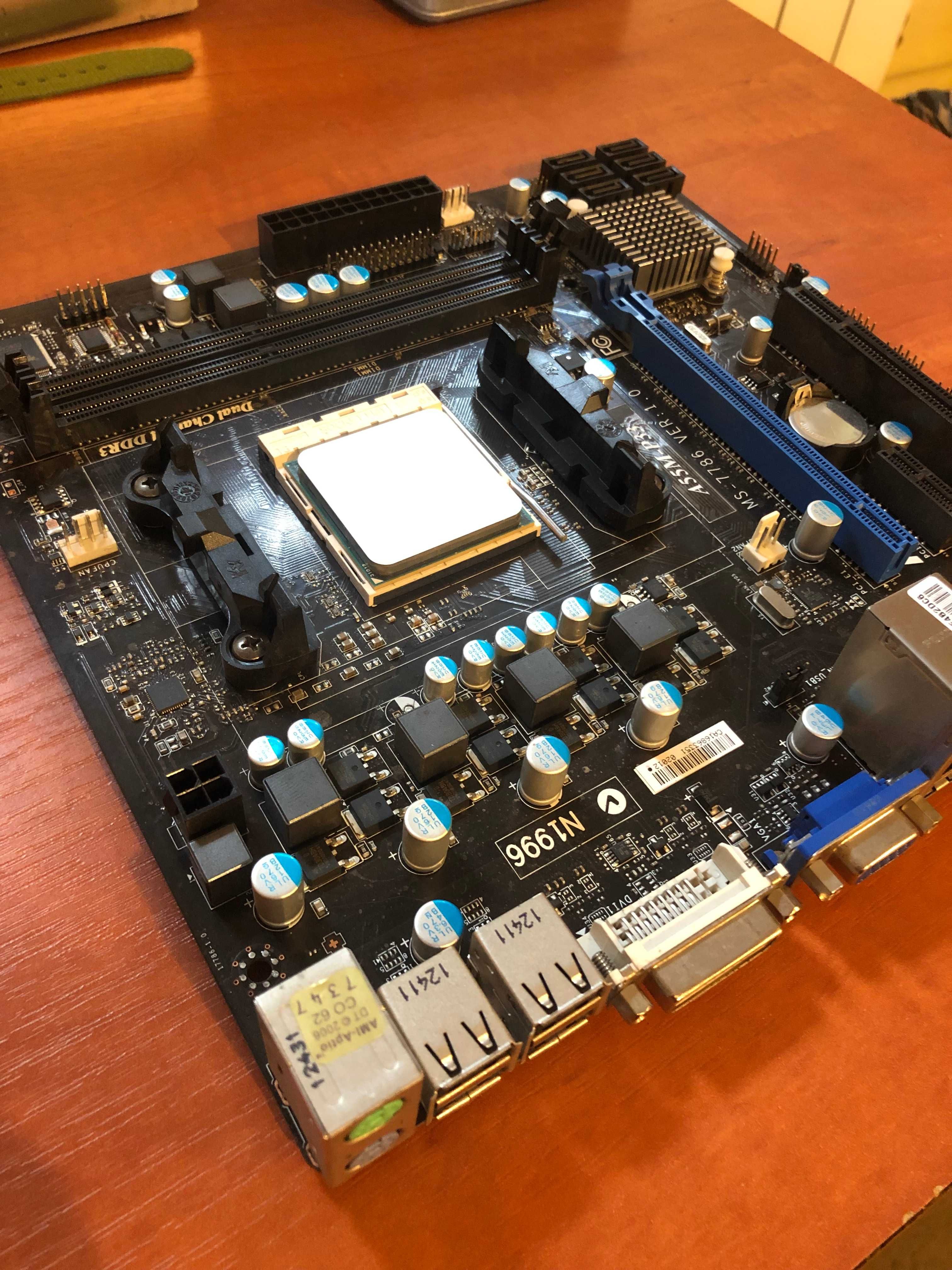 Zestaw  CPU APU AMD A6-3670K + Msi A55M-P33 FM1 + chłodzenie