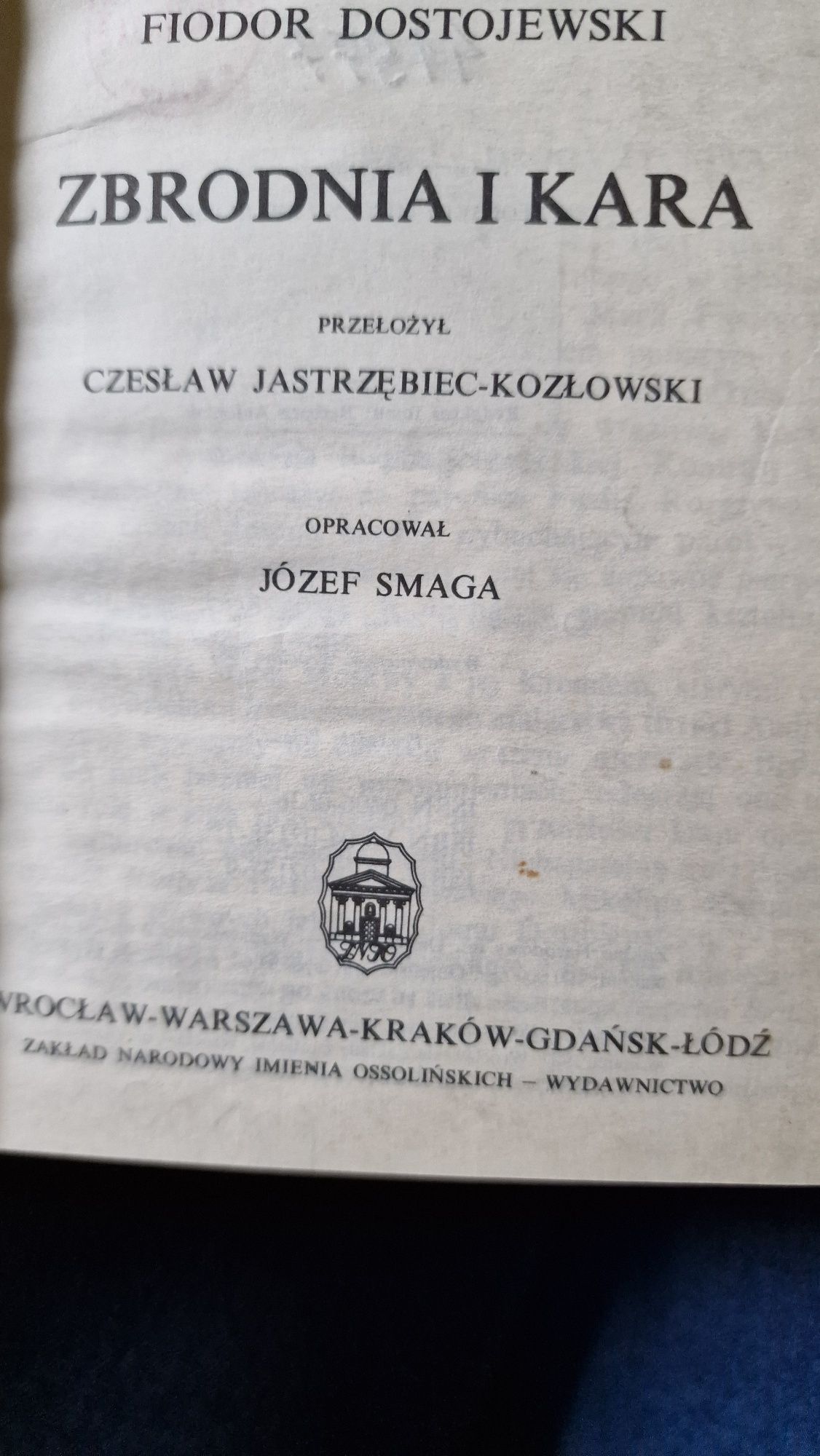 Książka Zbrodnia i kara Fiodor Dostojewski