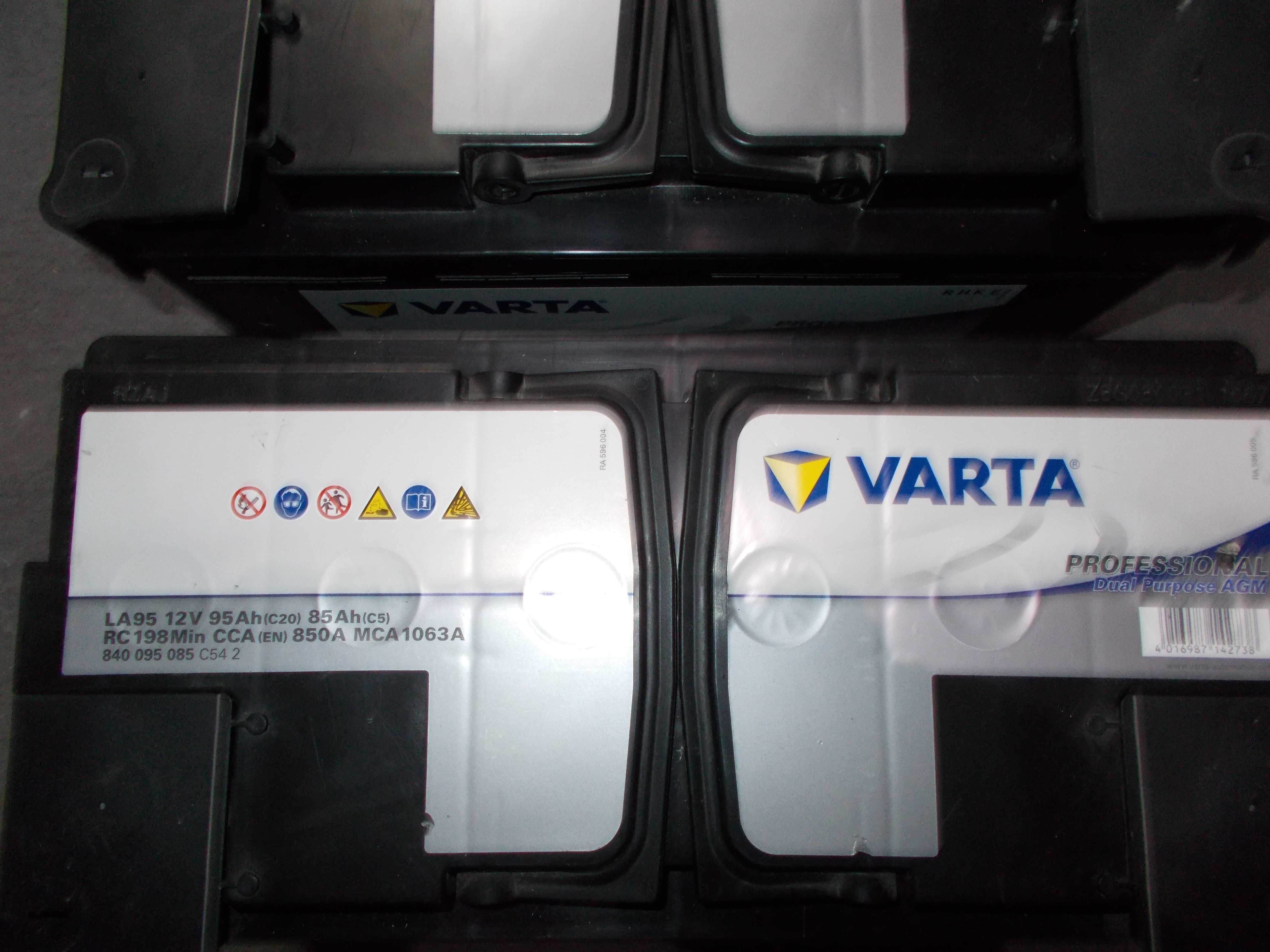 Akumulator AGM łódź, kamper, auto - Varta LA95 95Ah 850A AGM Professio