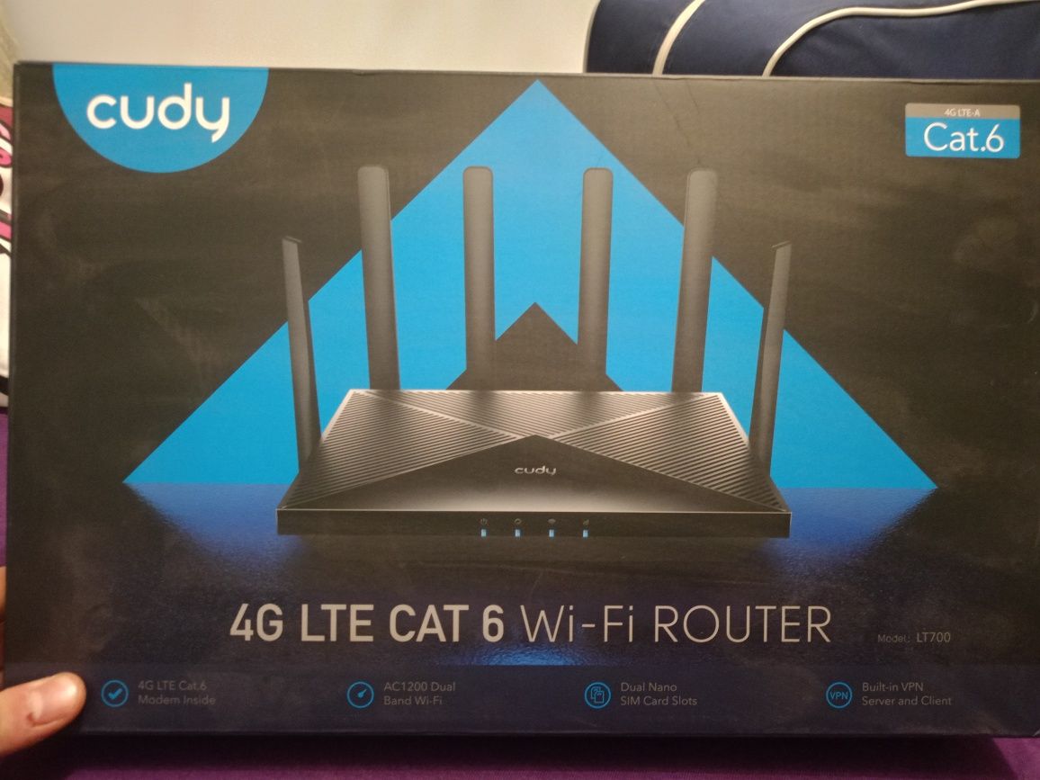 Nowy! Router Cudy 4G LTE CAT 6 Wi-Fi. Router na kartę SIM.