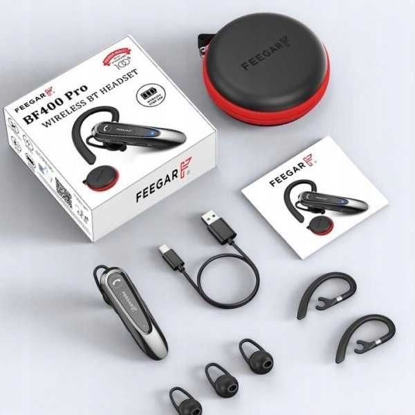 Słuchawka bluetooth Feegar BF400 PRO 30h + etui