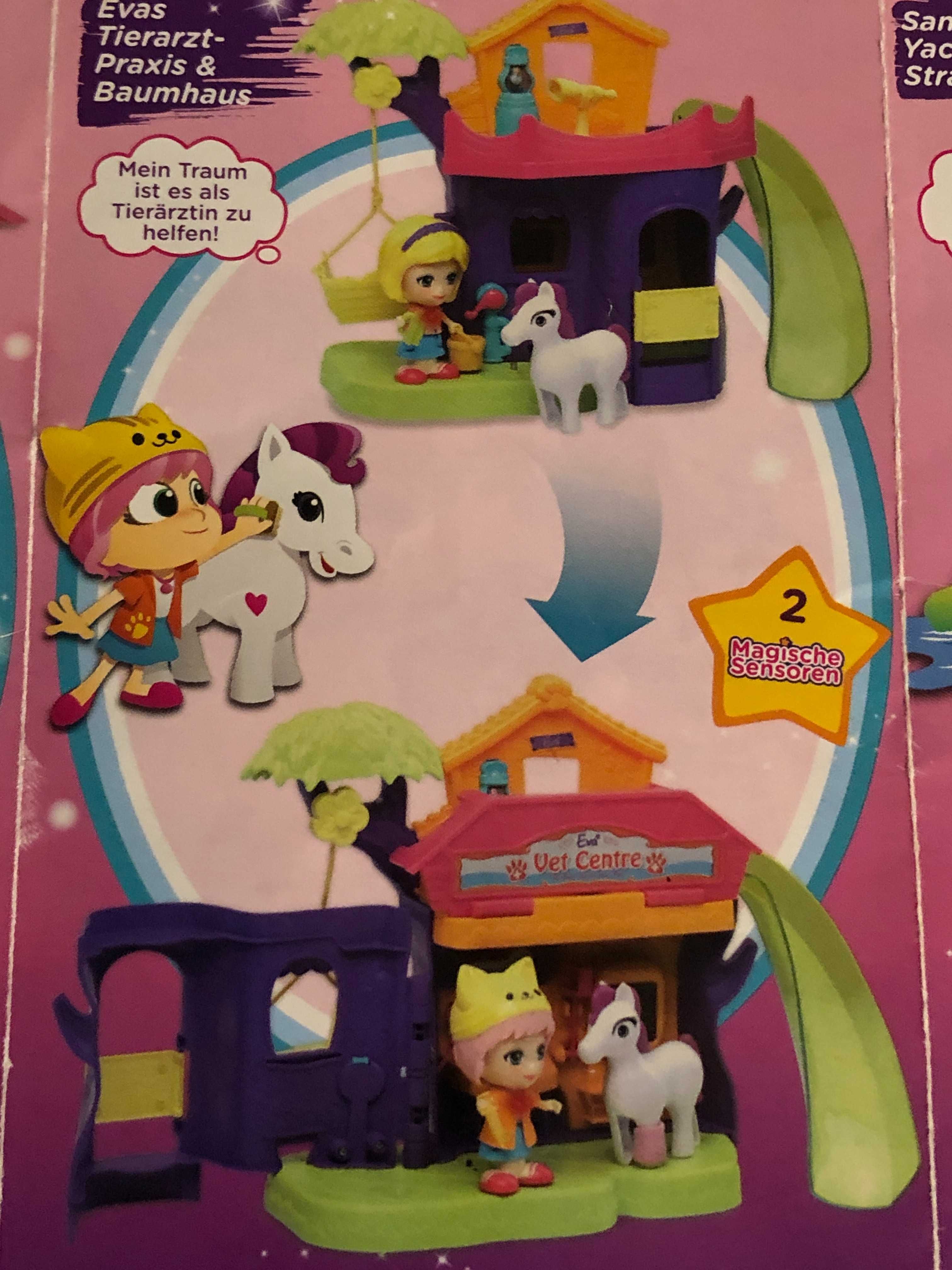 Conjunto Vtech Boneca EVa - Casa da árvore / Clínica veterinária