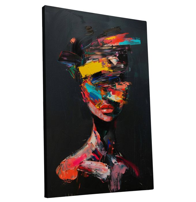 Abstrakcyjny Portret Kobiety na Płótnie 50x70 cm - Nowoczesna Sztuka